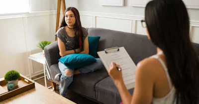 Woman with a Therapist or Counselor, Therapy & Counseling 